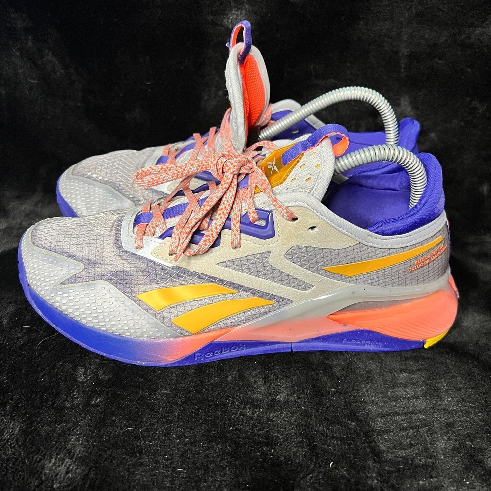 Reebok Nano X2 TR Adventure Mens 8.5 Training Shoes White Gray Lace Up Sneakers